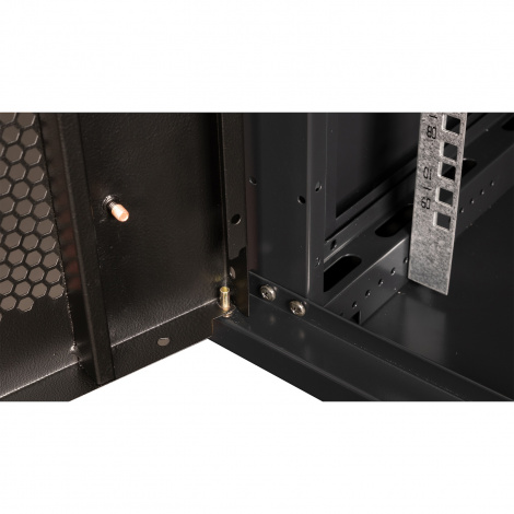 Шкаф 19" телекоммуникационный настенный, 9U 501x600х450 мм, дверь перфорация, черный